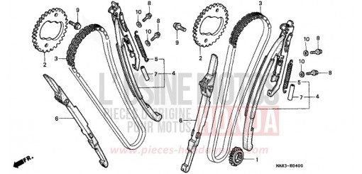 CHAINE A CAMES/TENDEUR VT1100C2X de 1999